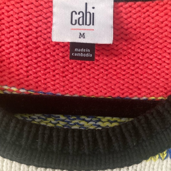 CAbi Multicolor Striped Crew Neck Sweater - Picture 8 of 10